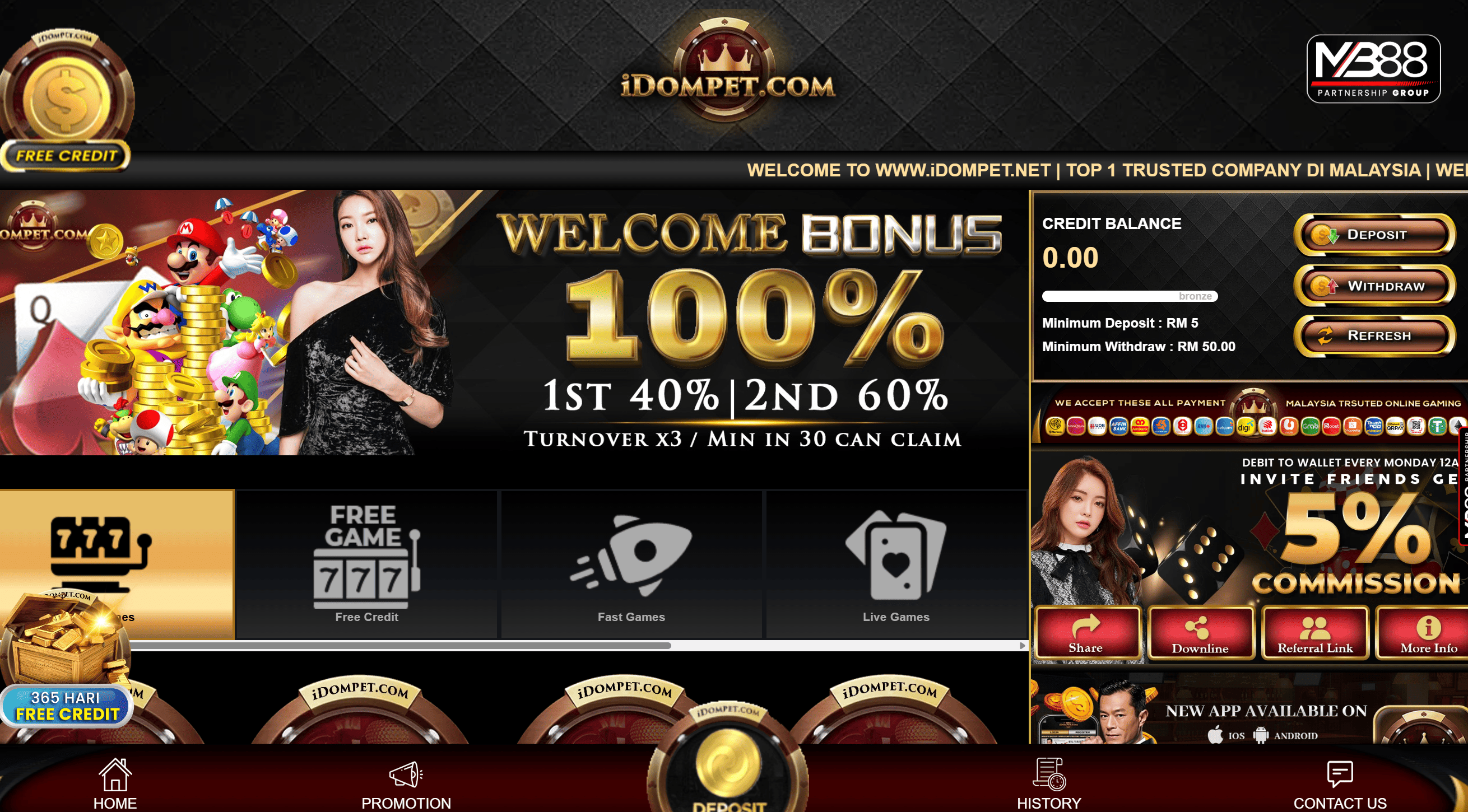 idompet casino